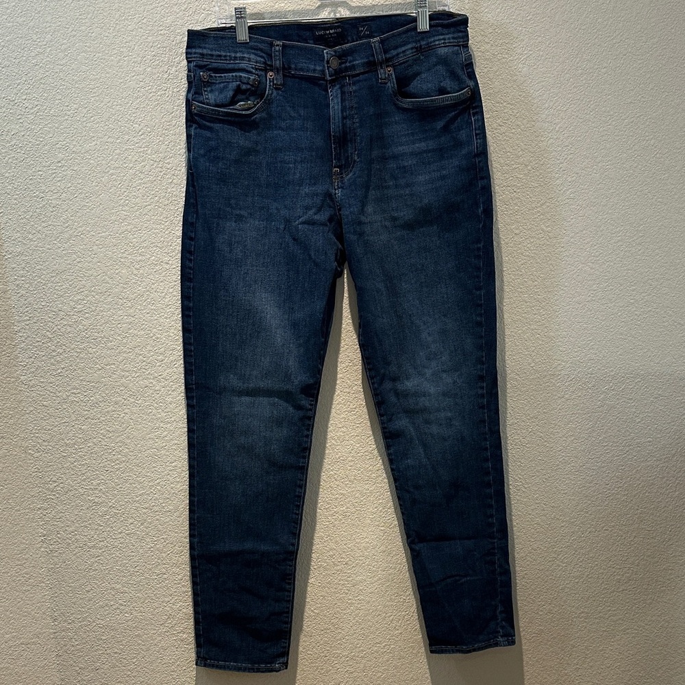 Lucky Brand Men's Athletic Slim Dark Blue Jeans Size 34x34